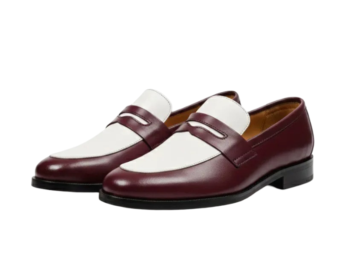 ZK Maroon & White Loafer