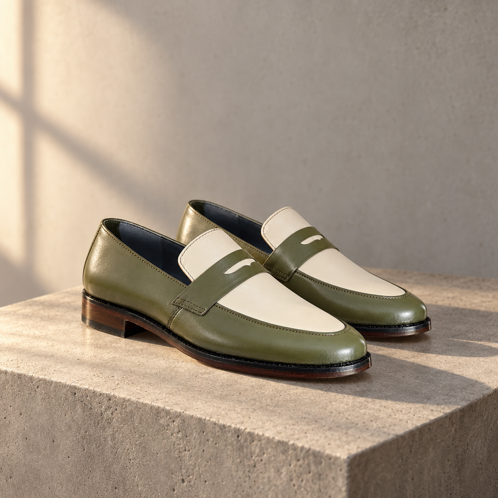 ZK Green White Loafer